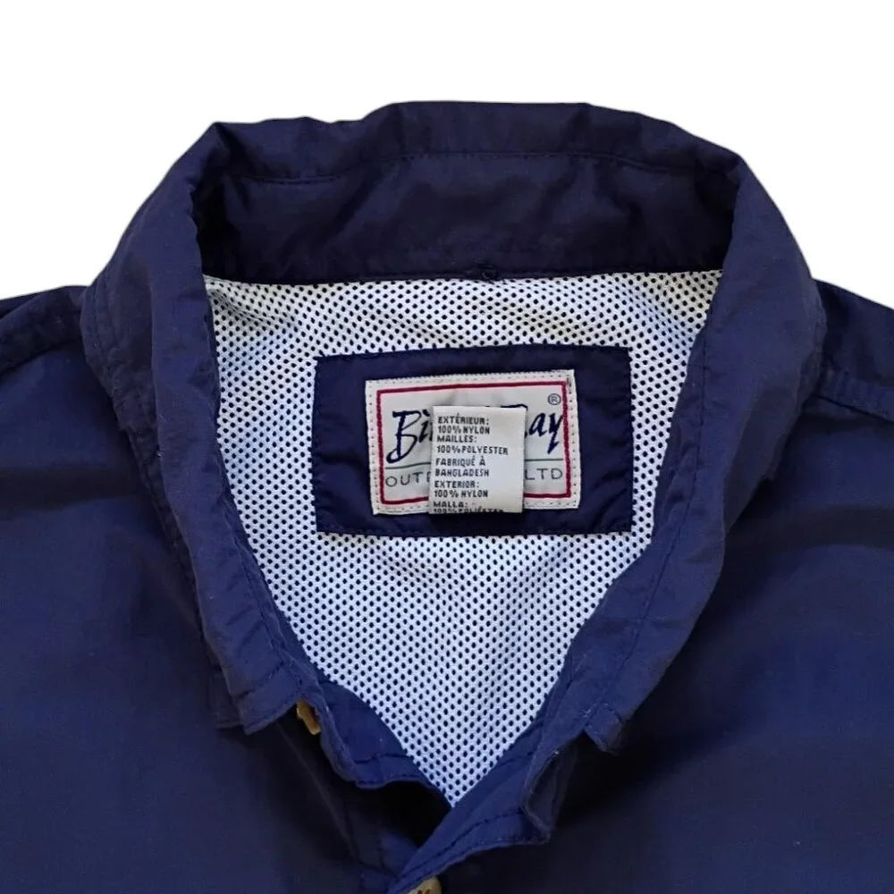 Bimini Bay Outfitters Shirt Men’s Size L Blue Button down Short Sleeve Pockets